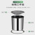 迈恻亦304垃圾桶盖子配件台面嵌入式不锈钢摇盖翻盖家用厨房卫生间方圆 430方形中号黑色 (开孔24*1