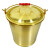 聚锋谷防爆一体成型铝制黄铜带盖石油化工废料储存桶手提水铝桶 铜桶锥形15L带盖一体成型