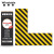 稳斯坦 WST220 桌面警示四角定位贴 5S6S管理物品标签标识 L型15*5cm黑黄条纹(10个)