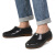 阿力牛 AX-027浅口雨鞋低帮套脚水鞋 防水防滑鞋厨师鞋PVC胶鞋 黑色棕底 43 