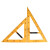 洛港 【无磁】三角板套装（45度+60度） 三角板尺子数学用具圆规直尺套装米尺量角器塑料磁性绘图