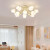 欧普灯奶油风法式客厅吊灯纯白花朵温馨浪漫简约餐厅卧室房间 3头+三色变光