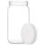 Wheaton圆形瓶透明密封储物罐大口刻度罐子带盖杂粮收纳样品 60ml 透明 无刻度