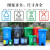 大号平口垃圾分类垃圾袋一次性可降解加大社区物业四色厨余塑料 绿色厨余垃圾90X110 50只