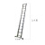 稳耐梯子铝合金伸缩梯竹节梯3.8米直梯电力电信工程登高梯工业爬梯 BL13-1