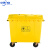 中环力安【660L绿色】升环卫户外垃圾桶带盖大号挂车分类垃圾桶大型室外工业垃圾桶垃圾车