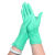 一次性防护手套PVC透明无粉防水美容美发厨房洗碗100只 绿色高弹 盒装 100只 S