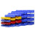 鲁峰 Lufeng 塑料组合式零件盒物料盒分类收纳盒斜口货架1号黄色 180X115X80mm(70个╱组) 