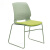 绿色塑钢接待椅会议室多功能休闲椅智慧教室学生椅美容职员椅前台定制 绿色-绿色软座[四脚款]