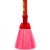 兰诗（LAUTEE）SB-0318 环卫扫把笤帚 单个木柄塑料丝扫把 红斜杆大号硬毛宽头