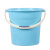 手提塑料大号水桶加厚储水用桶学生用洗澡带盖洗衣小圆桶 花纹款蓝色35.5cm