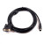 触摸屏与Q系列PLC通讯线缆GT01-C30R2-6P串口数据连接线 黑色 5m