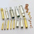 定制加工铜插针插孔 航空连接器插头公母铜针 pin针 水实心镀金插 1.6斜槽公母针10个