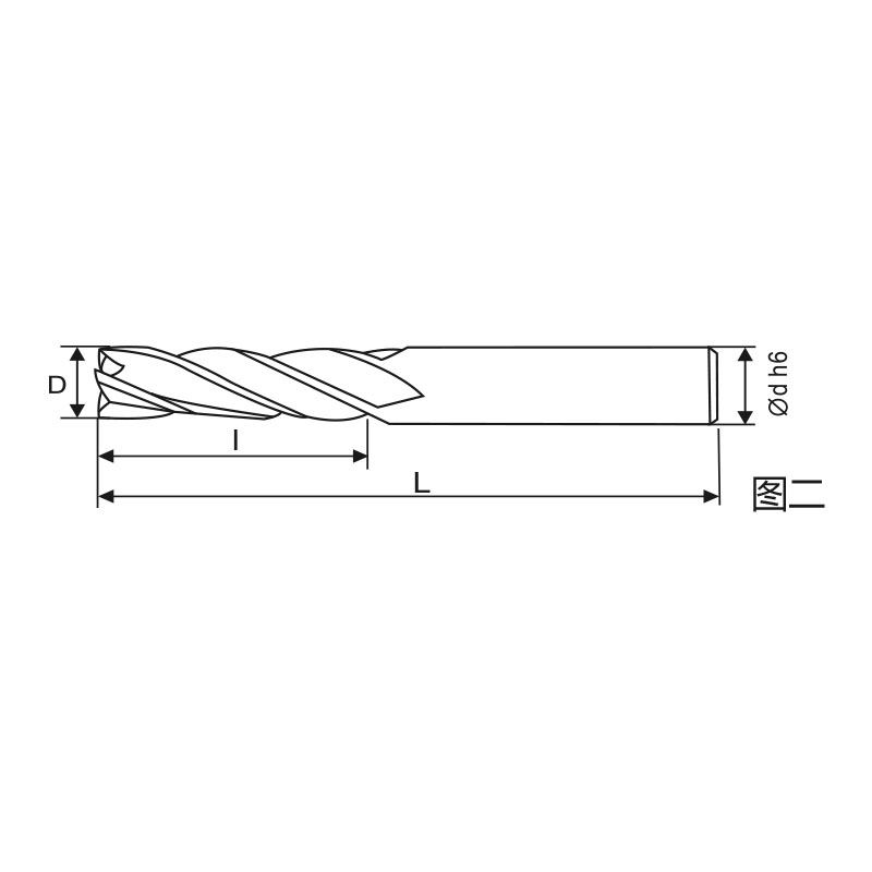 刃天行立铣刀 PHM4080-100S08高硬加工4刃 平底铣刀下单前请咨询客服确认货期SKYWALKER