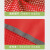 军诺*志愿者马甲公益活动透气网格工作服 反光双口袋枚红色