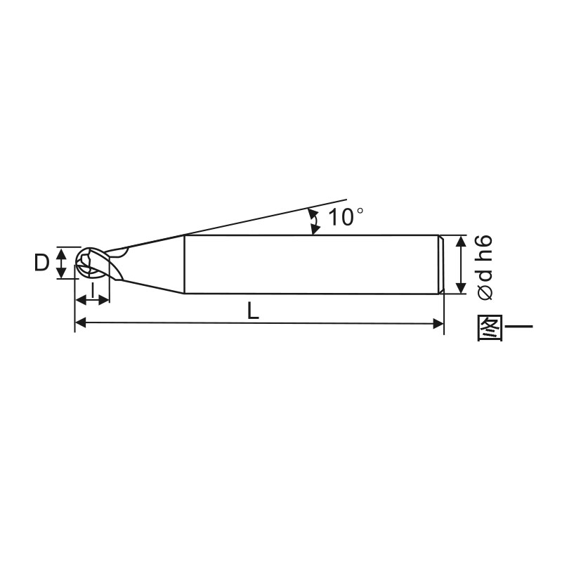 刃天行立铣刀PGMB20600-100S12通用加工2刃 球头铣刀 订制品
