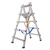 惠世达 可行走人字梯加厚焊接铝合金梯子木工装修专用工程梯折叠梯子备件 2.4米七步梯7.16kg 
