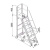 铝合金定制移动梯登高车工业踏步台阶跨线梯仓库取货 （平台离地2米）特厚-带脚轮扶手