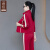 菡宿名牌运动套装女春装卫衣女2024新品新款时尚休闲洋气春季运动服女 红色(两件套） M（建议80-95斤)