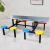 定制定制不锈钢食堂餐桌椅组合4人6人8人学校员工工地食堂玻议价 4人位免漆板灰白活动 标准