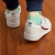 adidas CONTINENTAL 80魔术贴运动板鞋小白鞋小童阿迪达斯三叶草 亮白/学院藏青蓝/浅猩红 31.5(190mm)