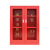 不锈钢消防柜应急物资装备柜微型消防站消防器材箱便民劳保展示柜 酒红色 图11人套餐