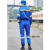 瑞可特 RSF320 抢险救援服套装 长袖反光应急救援防静电服 电网电力劳保工作服 蓝色（上衣+裤子） 4XL 