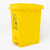 稳斯坦 脚踏分类垃圾桶 黄色15L其他垃圾  分类连体塑料环卫垃圾箱 WL-004