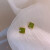 诗筠（SHIJUN）925银针方形几何耳钉绿色耳饰简约气质小巧耳环时尚个性网红女 银针-牛油果绿
