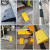 门槛斜坡垫塑料路沿坡台阶垫汽车马路牙子爬坡板道边上坡三角垫 长50*宽50*高19cm黄色