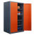弗莱仕 FLS-GJG-0022 重型工具柜 工业双开门五金铁皮柜工厂车间置物柜 内五层橘红色（一台）