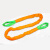 国标工业柔性吊装带双扣环形3510吨起重圆形软吊带吊车吊树吊绳 2吨2.5米 橘色，绿色 默认