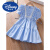 迪士尼（Disney）女童连衣裙夏薄款2024新款女童洋气女孩公主裙中大童夏季裙子时髦 蓝色 130cm