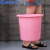 蓝鲸环卫 22L绿色36*34cm 加厚洗衣塑料水桶手提装水大红色塑料桶盆桶LJHW-9052