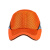 援邦 轻型防碰撞帽工作帽安全帽 HDPE内衬 灵活定制帽檐 可调节魔术贴防撞帽 橙色 