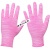 手套干活用的 夏季薄款尼龙线 透气工作耐磨手套劳保弹力 劳工劳 粉色尼龙手套(12双) L
