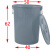 定制适用上海垃圾分类垃圾桶大号干垃圾湿垃圾户外圆形咖啡色棕色厨房物业 银灰色100升有盖