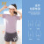 361°运动套装女夏季薄款休闲衣晨跑健身服女跑步瑜伽服套装 橘粉T恤+黑色短裤 2XL