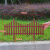 姒桀小院围栏棕色塑料栅栏护栏篱笆室外花园仿木节日装饰小栅栏咖啡色 咖啡色欧式【长60厘米高34厘米】