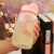 卡西菲（kaxifei）玻璃杯磨砂水杯韩国可爱便携个性夏天杯子创意潮流男女生随手水瓶 小姐姐 +杯刷