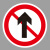 谋福 交通标志指示牌 安全道路标识牌可定制 禁止直行-贴反光膜写真(平板钉墙款)