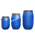 工途新料法兰桶200L铁箍桶60升化工抱箍桶120kg开口废液泔水桶/酿酒桶 50L蓝色特厚法兰桶(全新料)