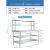 不锈钢货架厨房冷柜冰柜台上架工作台台面立架货架操作台上置物架 特厚长80宽30高60二层层距