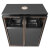兰诗（LAUTEE）DB6054 不锈钢垃圾桶烟灰桶垃圾回收箱加厚果皮箱 浅灰色双桶禁烟