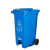 垃圾分类垃圾桶户外大号脚踩环卫垃圾箱带轮带盖大容量商用240升 60L特厚脚踩分类蓝色可回收 不