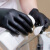 爱马斯(AMMEX)一次性丁腈加厚手套耐用型耐油耐化学品实验室黑色100只/盒【GPNBC44100中码】