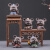 迈恻亦可爱陶瓷鼠摆件生肖老鼠的吉祥物电视柜装饰品桌面工艺品 五福鼠-喜