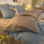 OLOEY 水洗棉床单四件套四季可用简约北欧风床上被套宿舍单双人三件套 纯色 墨兰【新升级面料】 0.9床【三件套】被套150*200