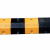 代尔塔 减速带橡胶公路道路限速缓冲带减速垄-单位：件 黑黄圆形一对30cm