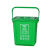 垃圾分类垃圾桶厨房手提桶圆桶10L带盖带提手大号厨余餐厨绿 8L手提储物桶灰色